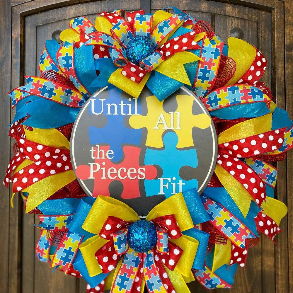 Autism Awareness Wreath